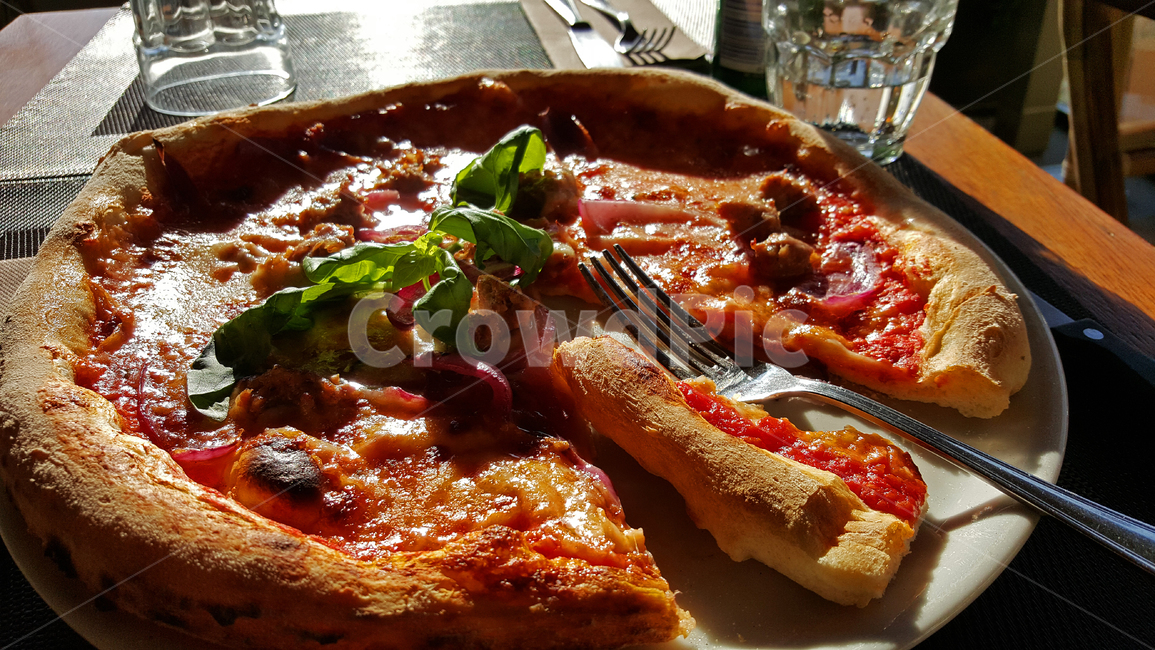 음식,피자,루콜라,색감,포크,food,pizza,colored,fork