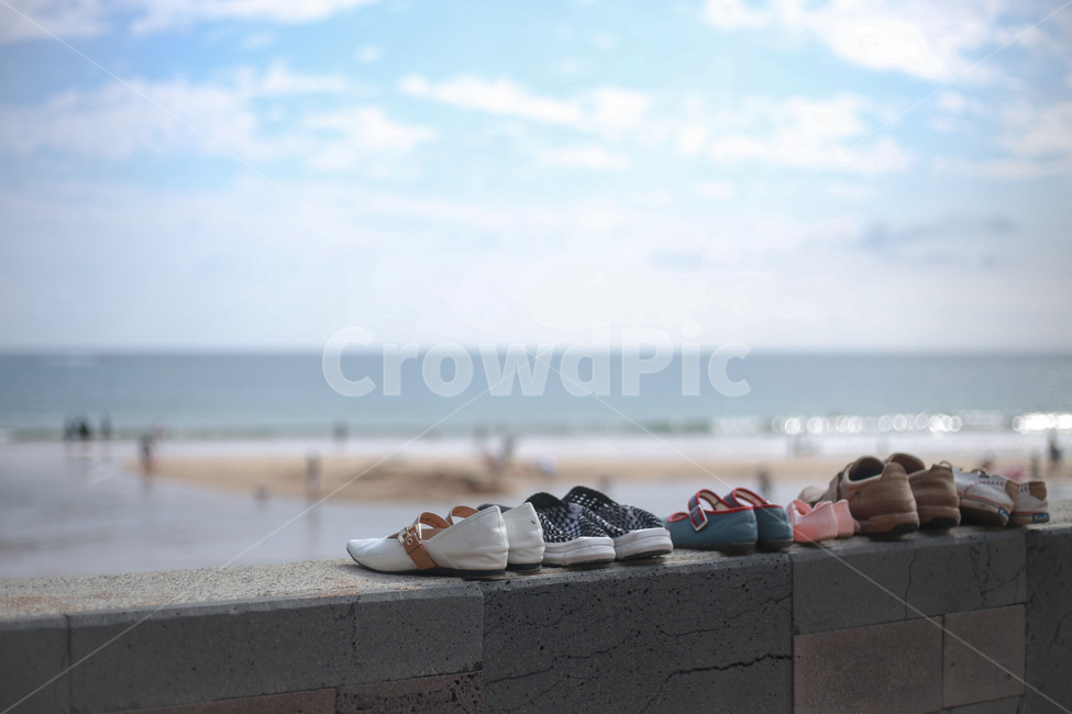 제주도,해수욕장,중문해수욕장,색달해수욕장,신발,바다,하늘,바닷가,감성