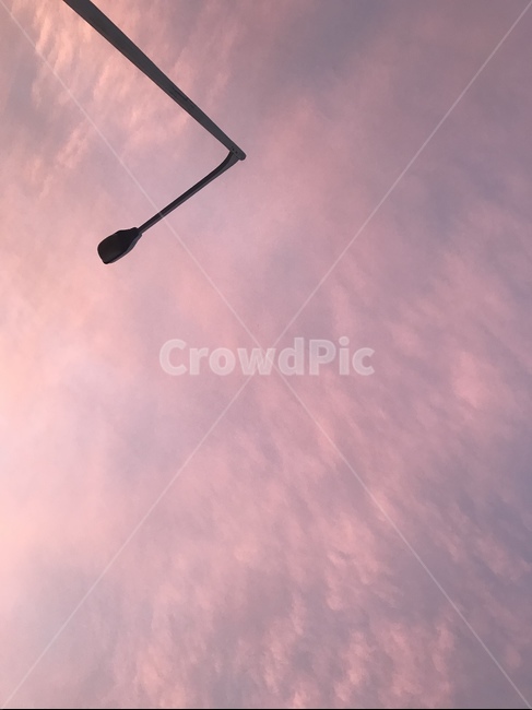 노을,sunset,가로등,여름하늘,구름,cloud