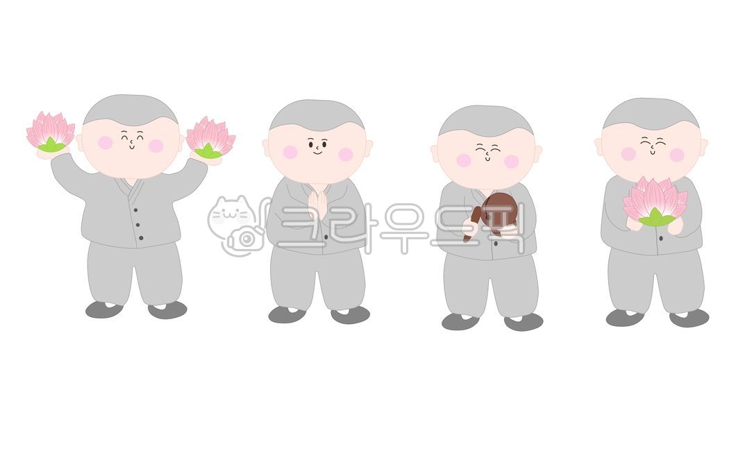 부처님,부처님오신날,석가탄신일,절,불교,사찰,부처,종교,행사,축제,승려,스님,동자승,부처님오신날,석가모니,기념일,부처님탄신일,생일,연꽃,연잎,식물,연등,목탁,일러스트,디자인,그래픽