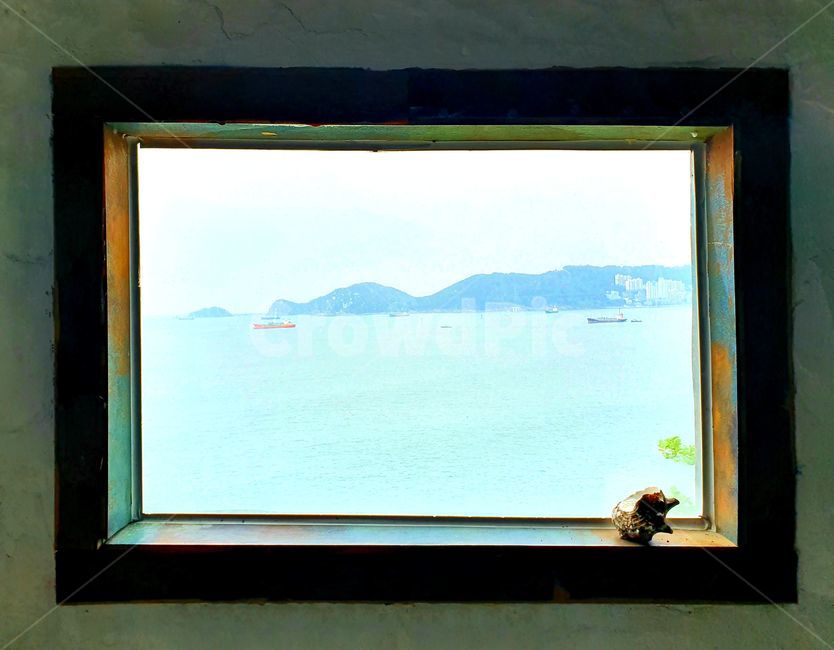 창문,바다,소라,바닷가,window,액자,해변,바다풍경,부산바다,창가