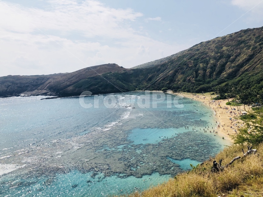 promontory,곶,sea,바다,ocean,옥외,outdoors,자연,nature,대양,water,물,shoreline,해안선,하와이,호놀룰루,하와이호놀룰루,풍경,경치,하나우베이