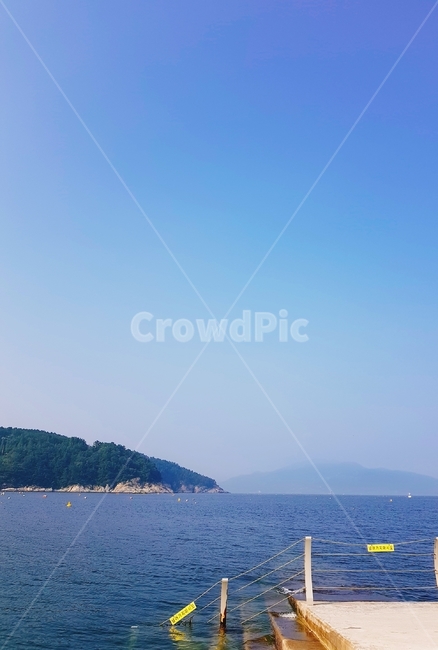 여수,바다,검은모래해변,하늘,파란색