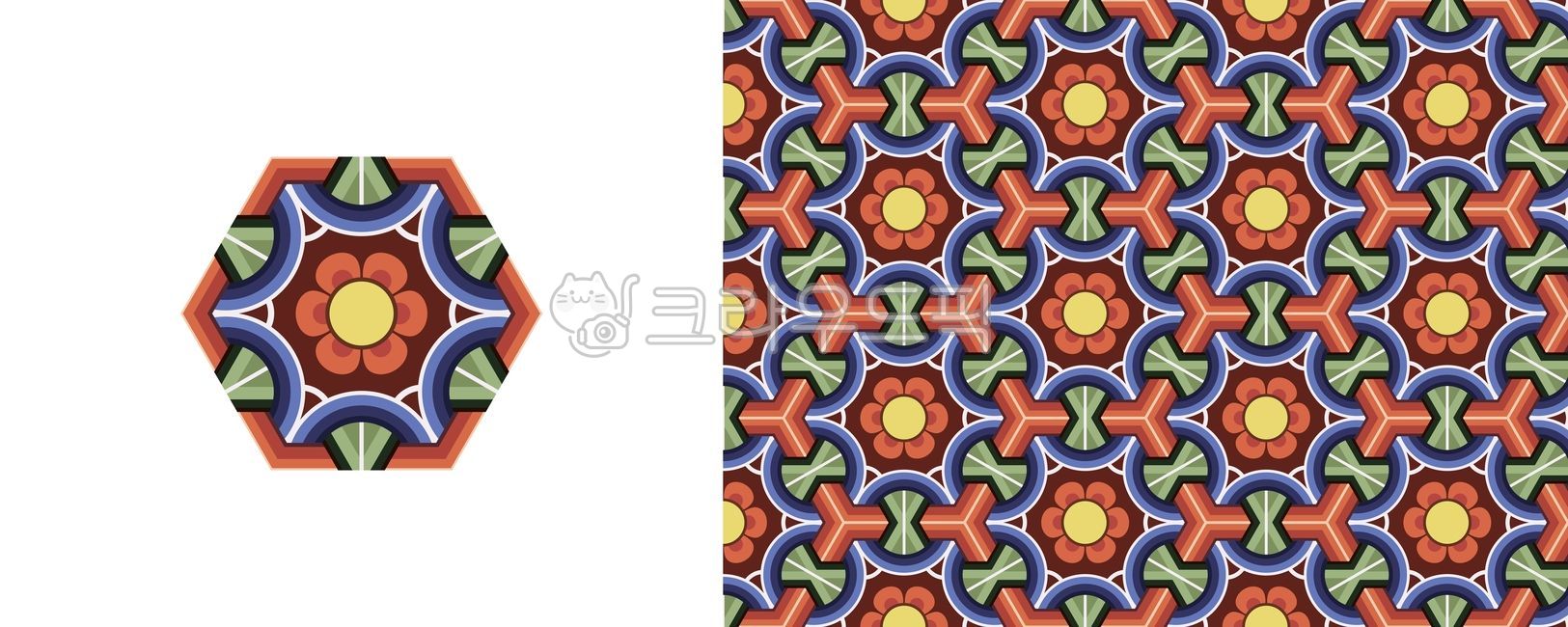 Korean traditional pattern,oriental pattern,Dancheong pattern,continuous pattern,Korean traditional dancheong,Korean pattern,hexagon pattern,traditional art,temple decoration,temple art,Korean traditional patterns,Dancheong