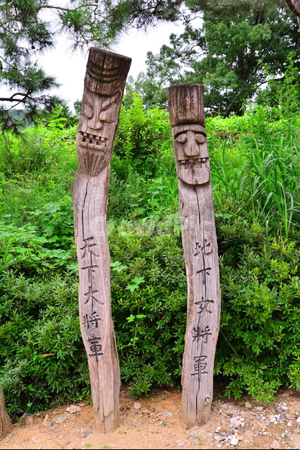 민속마을,장승,나무,상징,조각,얼굴,형상,수호신,마을,찬하대장군,지하여장군,토템,신앙,민속신앙,마을입구,샤머니즘,해학,익살,풍자,정감,보존,역사,culture,traditional,korean,종교,한국전통,한국문화,korean traditional,korean culture,조각상,동상,석상,조형물,statue,bronze statue,stone statue,종교,신앙,religion,belief,faith