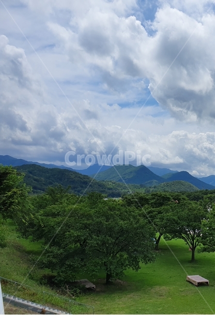 하늘,산,배경,초록초록,자연,outdoors,옥외,nature