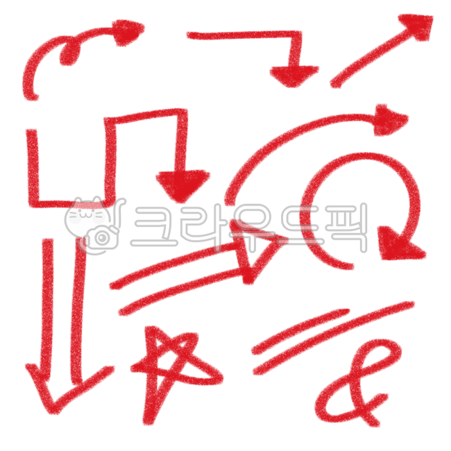 grading,arrow,sticker,label,Dakku,Multiple arrows,illustration,red pen,graphic,Direction sign,mark,direction