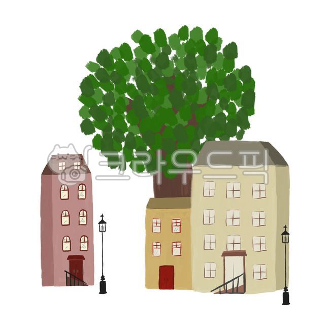 door,distance,hand drawing,tree,building,emotional drawing,european style,painting,drawing,european painting,illustration,window,europe,graphic