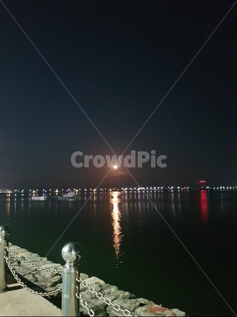 워터프론트,water,물,waterfront,달,moon,야경