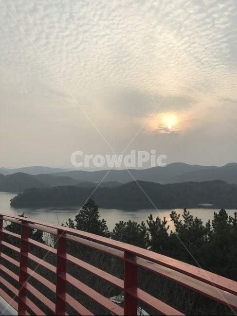 호수,산,하늘,자연,진주,진양호