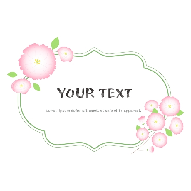 겹벚꽃,벚꽃,꽃,봄꽃,봄,프레임,텍스트박스,라벨,탬플릿,템플릿,그래픽,일러스트레이션,graphic,illustration