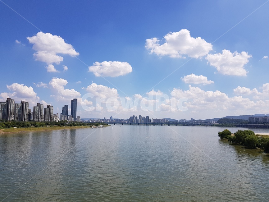 한강,하늘,구름,파란,가을,도시,풍경,city,landscape,nature,자연,weather,날씨,outdoors,옥외,sky,cloud,cumulus,적운,water,물