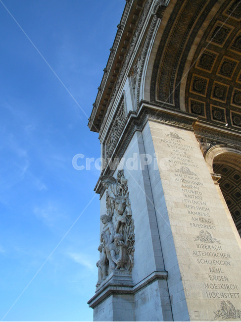 프랑스,파리,개선문,개선문디테일,하늘,유럽풍경,건축물