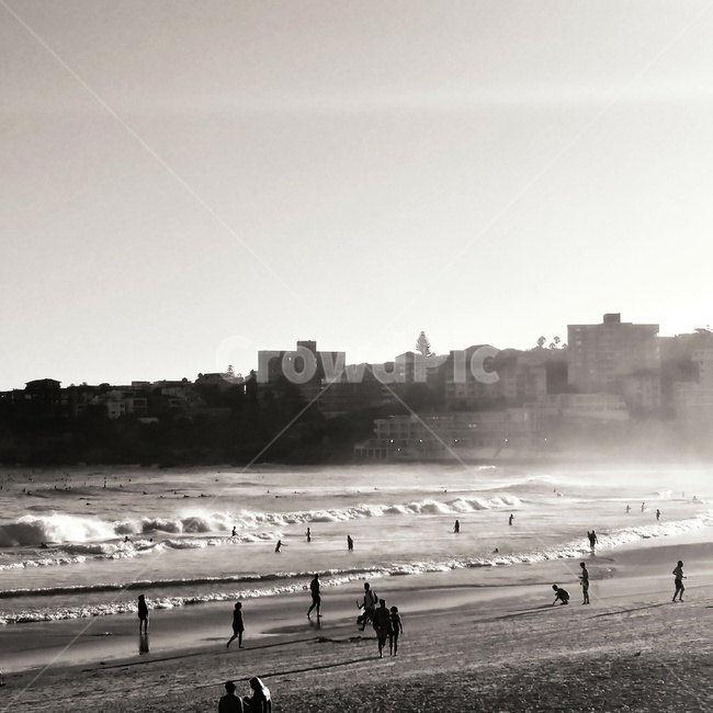 바닷가,흑백,햇빛,사람,눈부심,해변,바다,beach,sea,흑백,모노톤,monochrome,black and white