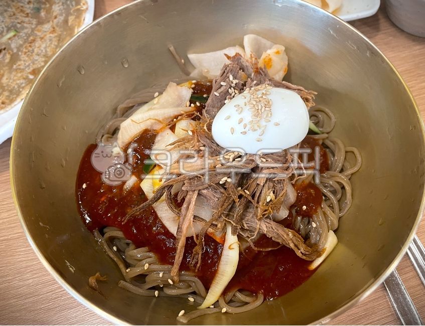 Buckwheat noodles,bibim buckwheat noodles,bibim noodles,naengmyeon,cold food,cooking,food,korean food,noodle dish,makguksu,meat,noodles,bibim makguksu,bibim noodles,noodles,noodles,buckwheat noodles,buckwheat bibim noodles,pickled radish