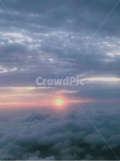 sky,하늘,비행기,노을,구름