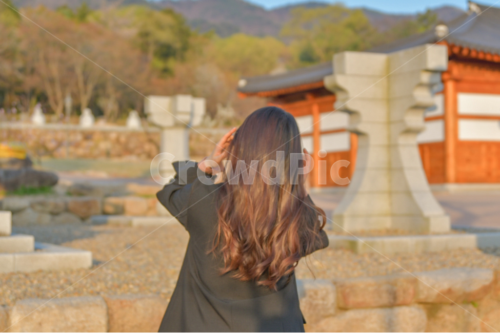 뒷모습,경주,불국사,노을,여자,사람,인물,woman,한국전통,한국문화,korean traditional,korean culture,사람,인물,인간,human,person,여성,여자,woman,female,lady,여행,휴가,traveling,vacation,trip