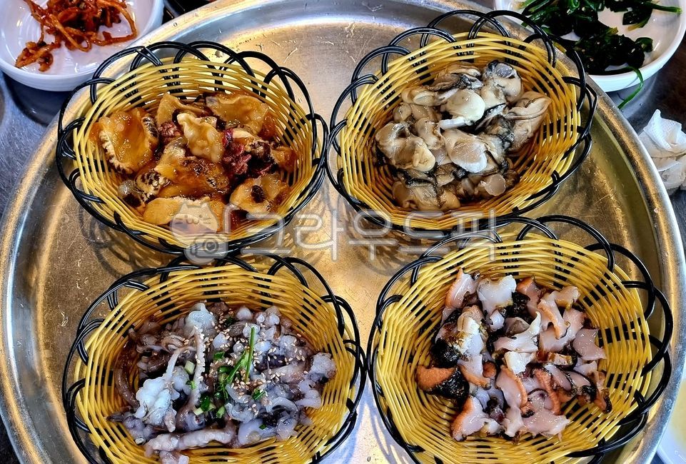 해산물,안주,모듬해물,멍게,해삼,수산물,해산물,fishery products,seafood