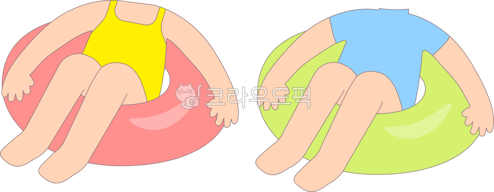 Composite design,face composite,swimming composite,children composite,kindergarten composite,children's tube,summer,children's illustration,children's drawing,holding tube,swimming pool tube,beach tube,water play,vacation,tube il