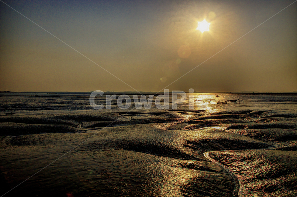 일몰,아산만,갯벌,갯골,석양,자연,풍경,nature,landscape,한국자연풍경,한국자연경관,korea nature landscape,light,빛,flare,플레어,sunlight,햇빛