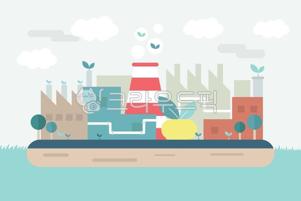 일러스트,일러스트레이션,벡터,드로잉,그림,자연,환경,에코,환경보호,그린,에너지,발전소,친환경,구름,나무,꽃,풀,땅,공장,새싹,산업,도시,illustration,vector,drawing,nature,environment,eco,protection,esg,green,energy,power,plant,ecofriendly,cloud,tree,flower,grass,land,factory,sprout,industry,city,그래픽,일러스트레이션,graphic,illustration