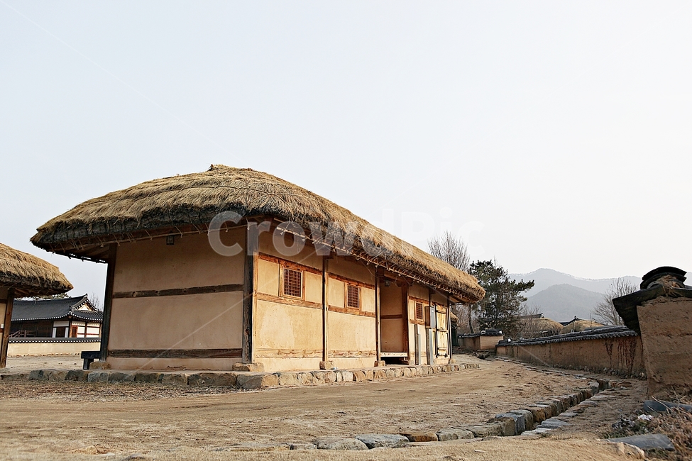 하회마을,초가집,초가,전통집,집,민속집,건물,겨울,자연,풍경,안동,한국전통,한국문화,korean traditional,korean culture