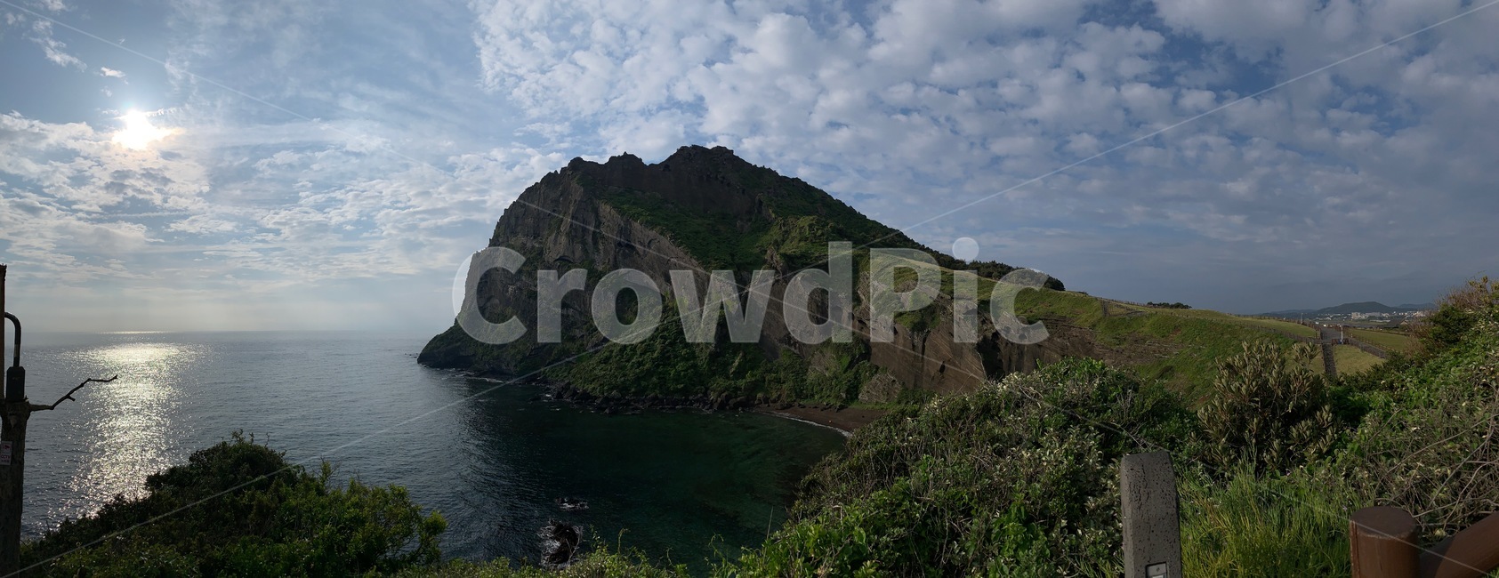 파노라마,nature,자연,ocean,outdoors,옥외,sea,바다,아침,한국,korea,봄,제주도,성산일출봉