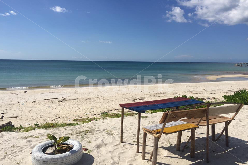해변,휴가,바다,벤치,모래사장,구름,해변,바다,beach,sea