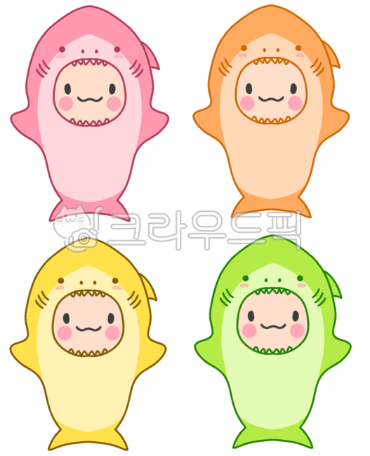 상어,shark,상어캐릭터,상어그림,상어가족,귀여운상어