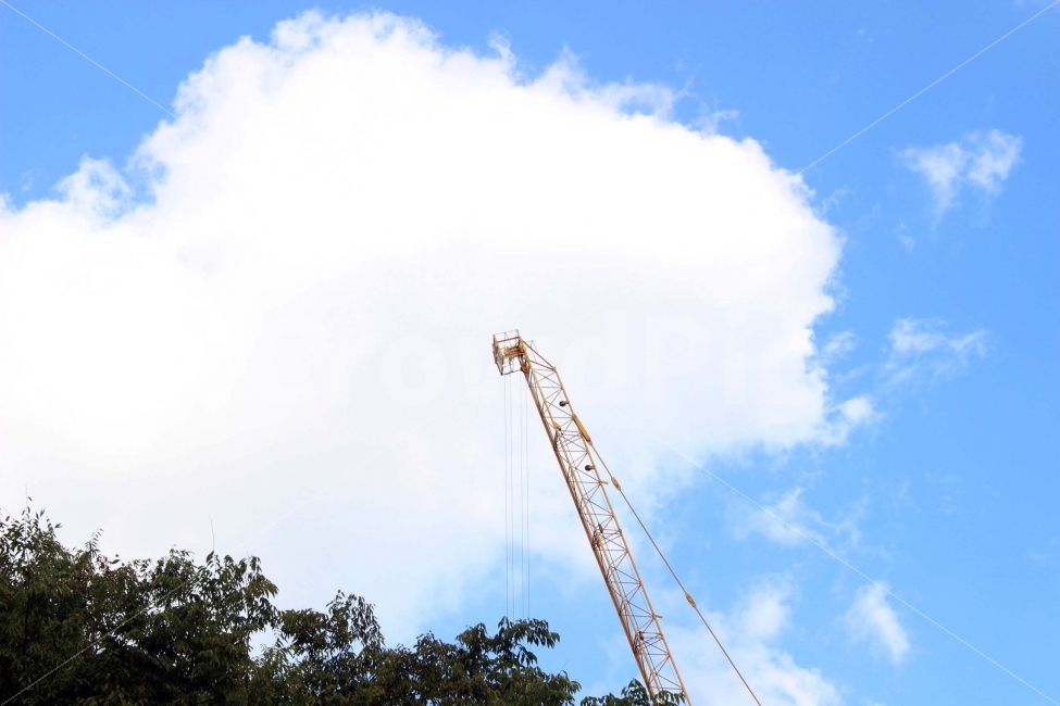 하늘,구름,자연,야외,소풍,나들이,평화,하늘색,파란색,sky,cloud,crane,크레인,기계,설비,나무,풍경,가운데,산업,industry,industrial,건설업,건축업,construction industry