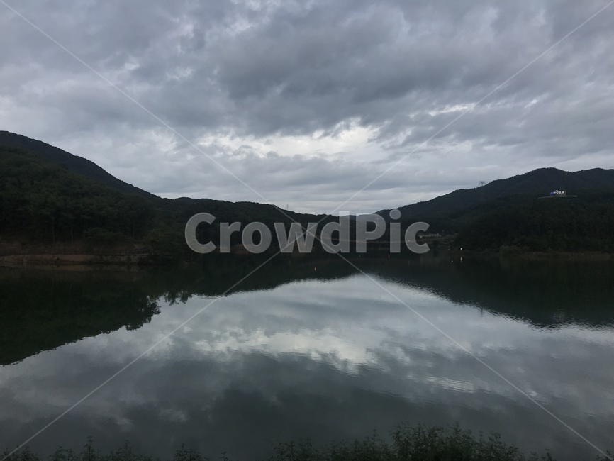 해질녘,산중턱,구름,풍경,어둑,자연,풍경,nature,landscape,water,물,outdoors,옥외