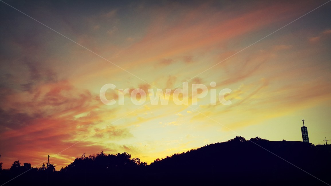 nature,자연,outdoors,옥외,sky,야경,교회,구름,하늘