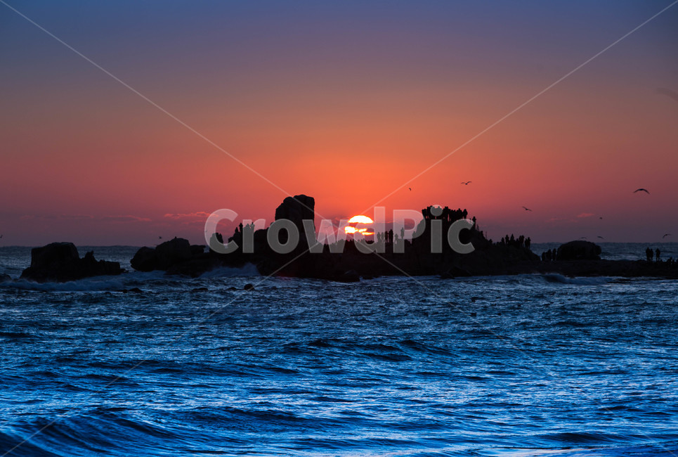 일출,옵바위,바다,그림자,빛,자연,풍경,nature,landscape,outdoors,옥외,dusk,황혼,sunset,일몰,sky,하늘,dawn,새벽,red sky,붉은 하늘,sunlight,햇빛