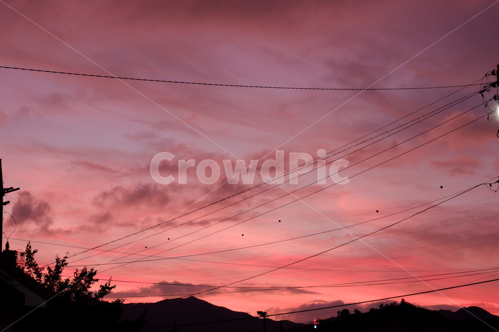 sunset,노을,석양,구름,sky,가로등,cloud,풍경,시골,자연,nature,view,cable,케이블,야경,밤,풍경,nightscape,night,landscape