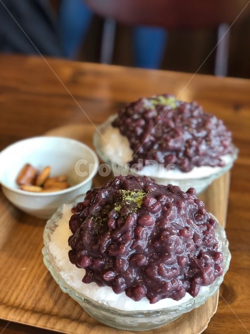 오리지널,팥빙수,빙수,단팥죽,얼음,팥,녹차,무더위,여름,에어컨,건빵