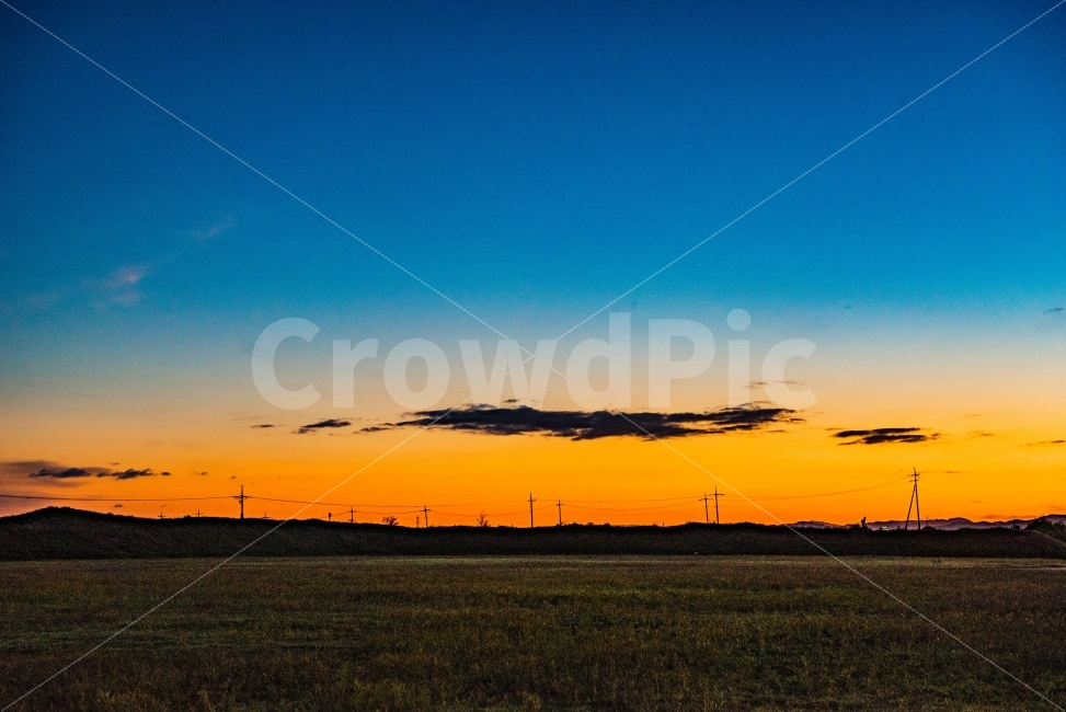 노을,저녁노을,붉은노을,전봇대,저녁,sunset,논두렁,자연,풍경,nature,landscape