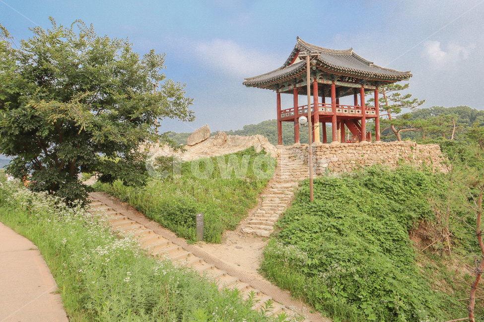 공산성,도시,사찰,산,정자,풀,초록,백제역사