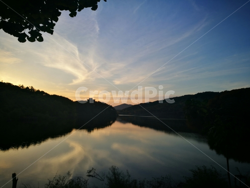 산,자연,하늘,구름,강