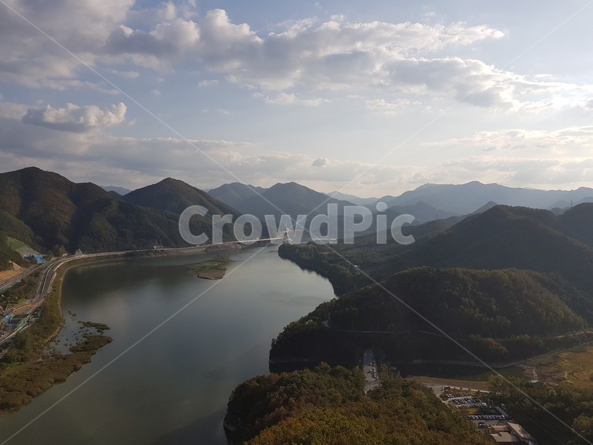 풍경,산,강,하늘,구름,sky,river,mountain,cloud