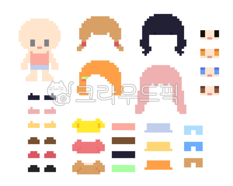 꾸미기,옷입히기,만들기,사람,2d,sd,pixel,도트,다꾸,다이어리,스티커,icon,굿노트,굿노트스티커,종이인형,레트로,8bit,8비트,캐릭터,2등신