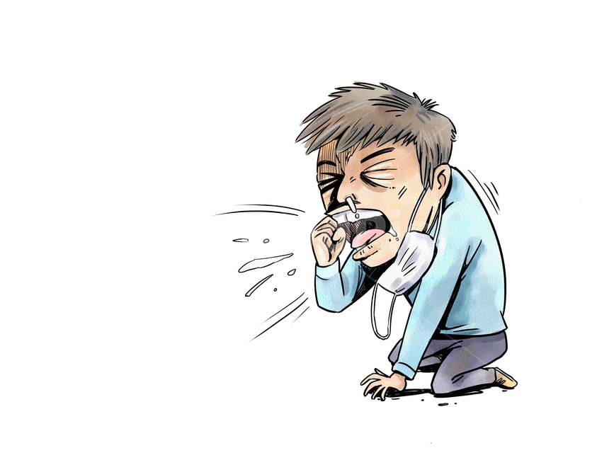 남자,침,콧물,미세먼지마스크,주저앉음,괴로움,고통,아픔,먼지,호흡곤란,호흡기질환,제체기,화이트배경,man,saliva,runnynose,yellowdust,finedustmask,sitdown,suffering,pain,dust,difficultybreathing,respiratorydisease,bodydisease,whitebackground,호흡기,예방,예방접종,감염,전염,감염병,전염병,미세먼지,질병,바이러스,감기,기침,세균,병원균,확진환자,격리,면역,사망자,의료,의료기관,의학,건강,헬스,인체,사람,캐릭터,보건,황사,폐질환,폐,공기,오염,공기오염,경고,비상사태,위생,관리,위생관리,확진,청결,환자,확산,방지,코로나,코로나바이러스,코로나19,폐렴,우한폐렴,에볼라,뉴스,삽화,respiratorytract,vaccination,infection,infectiousdisease,epidemic,finedust,disease,virus,cold,cough,germ,pathogen,confirmationpatient,isolation,immune,dead,medicaltreatment,medicalcenter,medicine,health,anatomy,person,characters,healthcare,duststorm,lungdisease,lungs,air,pollution,airpollution,warning,emergency,hygiene,management,hygienemanagement,confirmation,cleanliness,patient,diffusion,prevention,corona,coronavirus,corona19,pneumonia,wuhanpneumonia,ebola,news,호흡기증후군,신종바이러스,신종코로나바이러스,에볼라바이러스,메르스,respiratorysyndrome,h1n1virus,swinecoronavirus,일러스트,일러스트레이션,드로잉,핸드드로잉,수채화,상황,상황일러스트,looking,drawing,handdrawing,watercolor,situation,illustration,의료,의학,병원,medical,hospital,clinic,그래픽,일러스트레이션,graphic,illustration