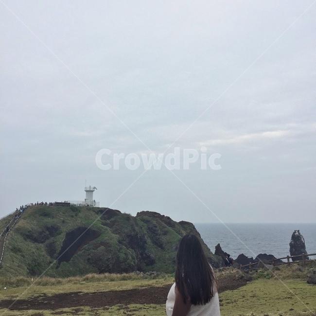 제주도,여자,뒷모습,여자뒷모습,섭지코지