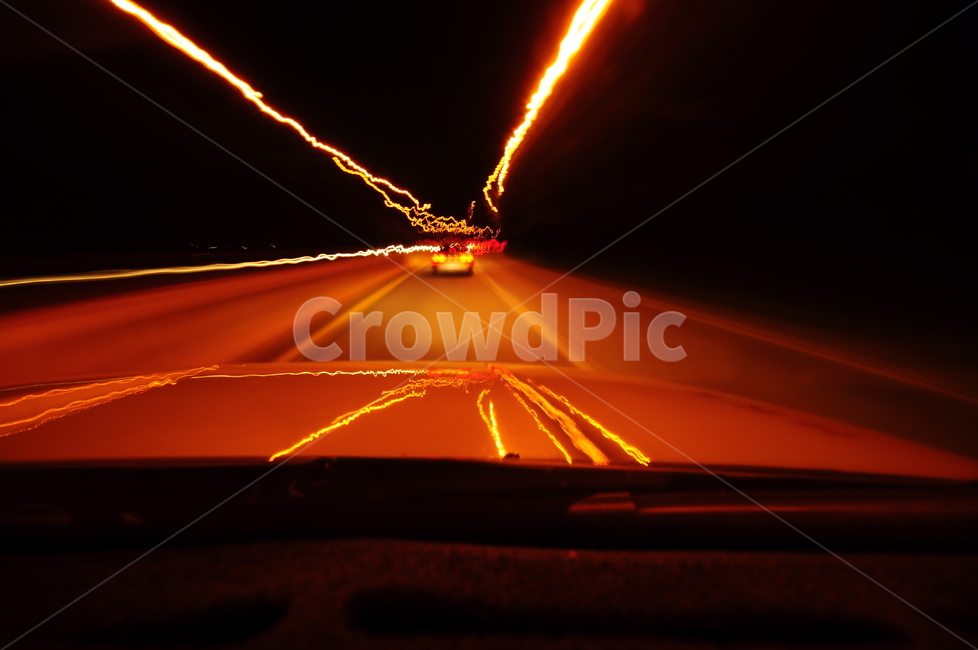 night view,automobile,shake,bonnet,fire,long exposure,drive,night driving,Street lamp