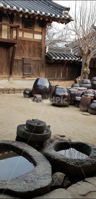 전남,구례,오미리마을,장독대,돌절구