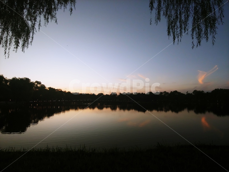 호수,자연,일몰,하늘,나무,자연,풍경,nature,landscape,outdoors,옥외