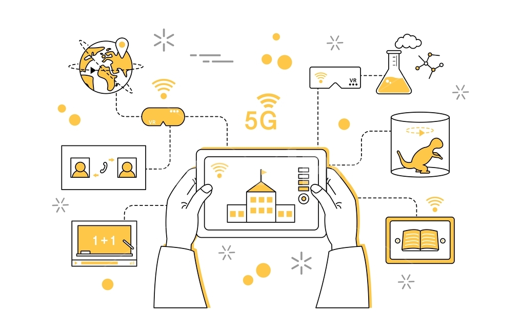 5g,학교,교육,아이패드,손,vr,실험,화학,동물,공룡,3d,전자책,지구,세계,가상현실,가상,영상통화,동영상,수업,핸드,핸드모션,미래,기술,원격,와이파이,사물인터넷,iot,라인,배경,비즈니스,정보통신기술,전자기기,전자제품,it,information,technology,electronic equipment,그래픽,일러스트레이션,graphic,illustration