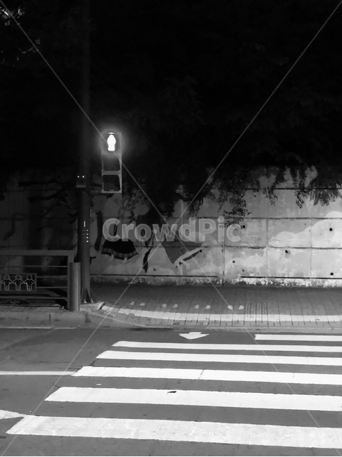 신호등,학교앞,횡단보도,흑백,새벽,감성,밤,초등학교