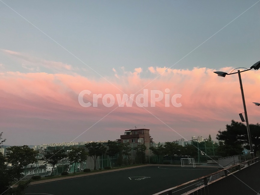 노을,구름,하늘,운동장,학교,도시,풍경,city,landscape,한국도시풍경,한국도시경관,korea cityscape