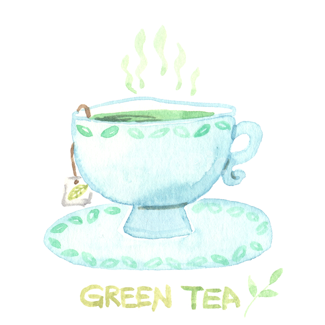 녹차,차,그린티,tea,greentea,후식,디저트,카페,휴식,cup,수작업,수채화,일러스트,삽화,음식,음료,음료수,drink,beverage,그래픽,일러스트레이션,graphic,illustration