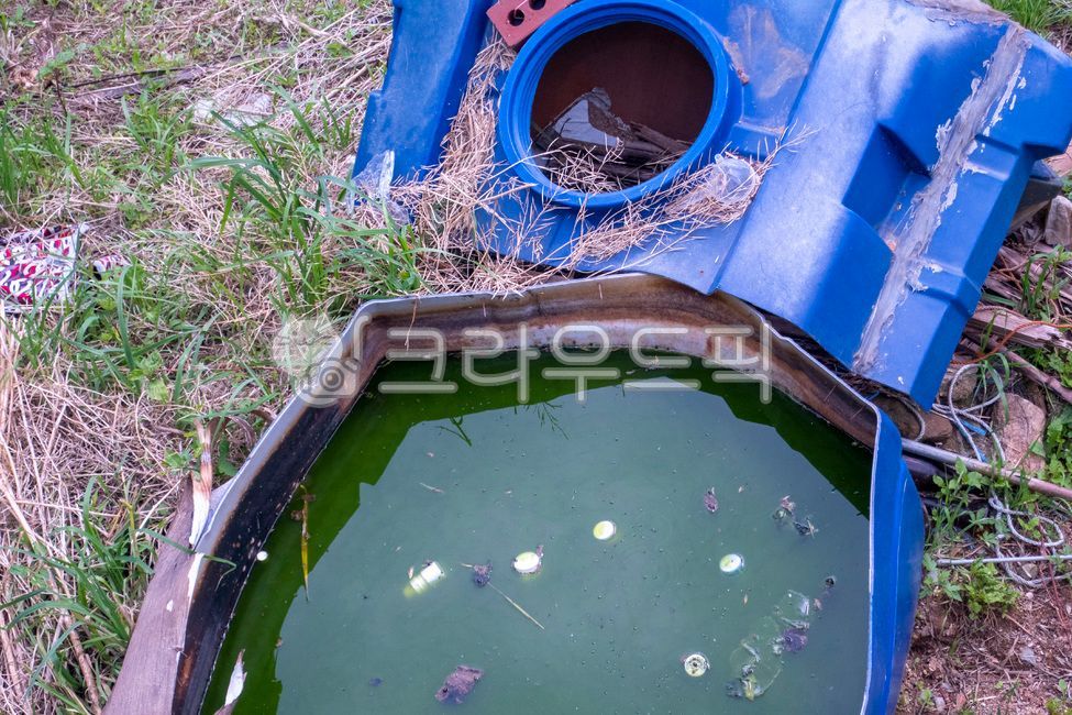 abandoned tank,water tank,Standing water,polluted water,rainwater,garden,Tank
